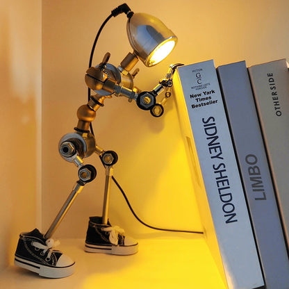 LED Night Light Cyberpunk Robert Joints Movable Lamp USB Charging Industrial Style Projector Lights NINETY NIGHT   