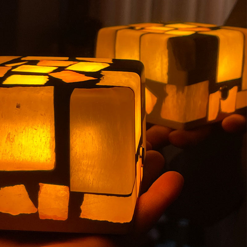 LED Night Light Gypsum Minerals Sugar Cube Touching Adjustable Lights Outdoor Traveling To Go Projector Lights NINETY NIGHT   