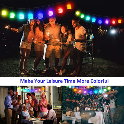 65.6FT LED Strip Lights Rope Light Blub Wine Glass Bluetooth Wifi APP Remote Control Camping Charms Projector Lights NINETY NIGHT   