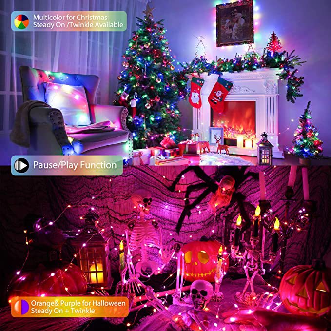 65.6FT LED Strip Lights Rope Light Oval Balls Bluetooth Wifi APP Remote Control Bedroom Living Room Courtyard Camping Charms Projector Lights NINETY NIGHT   