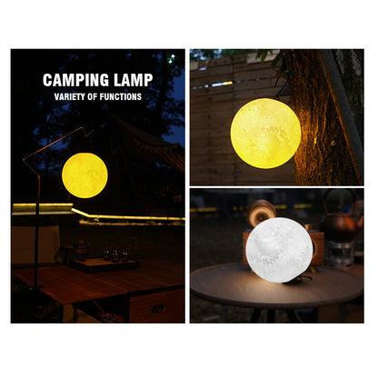 LED Outdoor Camping Light Tent Light Moon Portable Hanging Atmosphere Traveling To Go USB Charging Charms Projector Lights NINETY NIGHT   