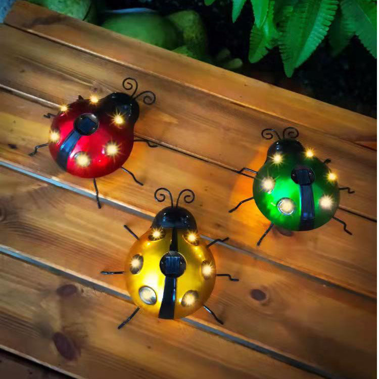 LED Outdoor Garden Light Lawn Light Ladybug Courtyard Solar Charging Charms Unique Projector Lights NINETY NIGHT   