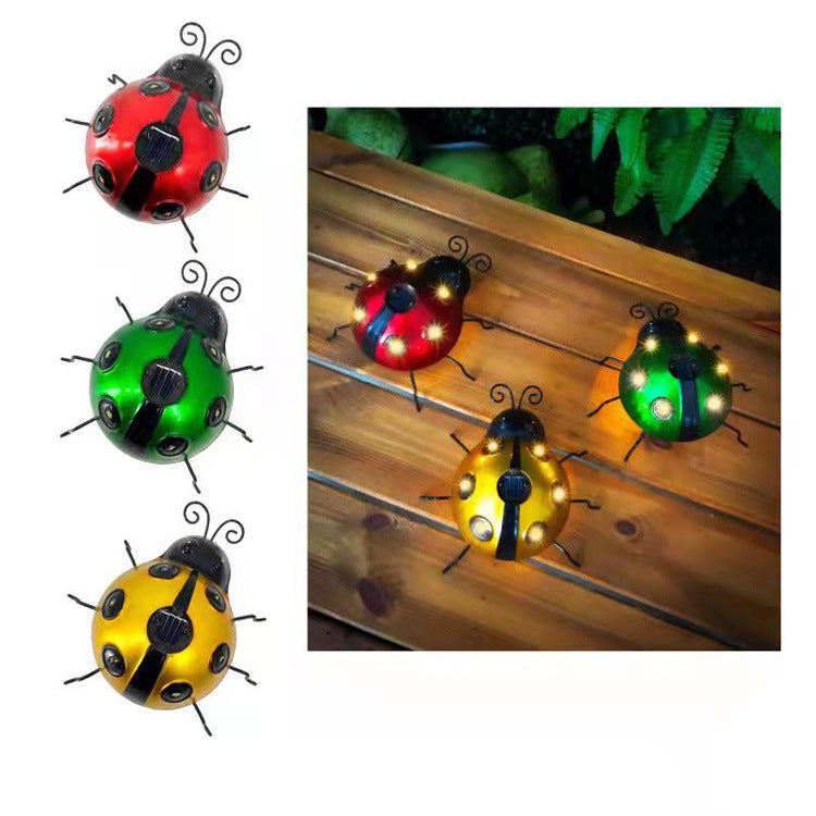 LED Outdoor Garden Light Lawn Light Ladybug Courtyard Solar Charging Charms Unique Projector Lights NINETY NIGHT   