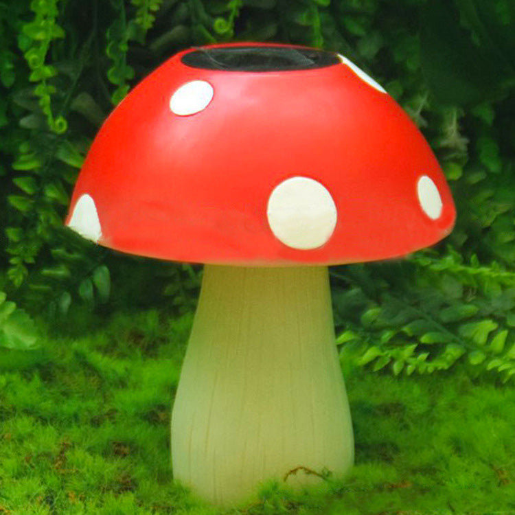 LED Light Resin Mushroom Waterproof Solar Charging Garden Courtyard Outdoor Traveling To Go Charms Projector Lights NINETY NIGHT   