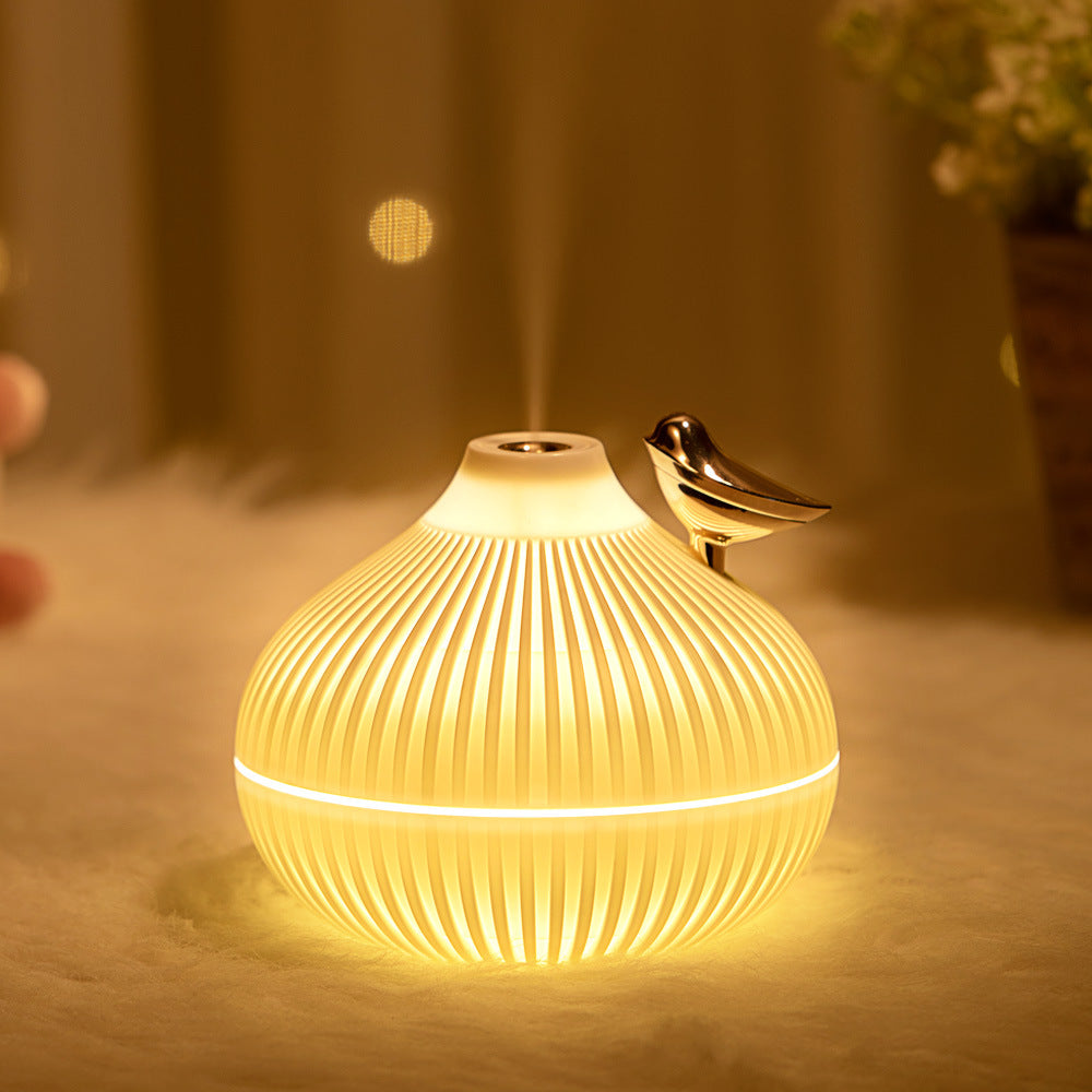 LED Night Lights Onion Bird Humidifier Atmosphere Table Lamps USB Charging Bedroom Living Room Charms Projector Lights NINETY NIGHT   