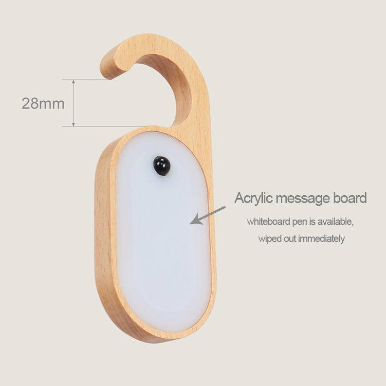 LED Night Lights Smart Sensor Light Door Handle Hanging Lamps Solid Wood USB Charging Charms Outdoor Traveling To Go Courtyard Garden Projector Lights NINETY NIGHT   