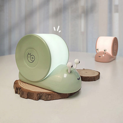 LED Night Light Snail Magnetic Base Table Lamp USB Charging Cute Charms Children Kids Room Projector Lights NINETY NIGHT Green  