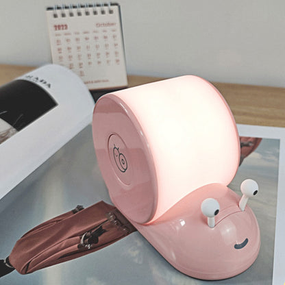 LED Night Light Snail Magnetic Base Table Lamp USB Charging Cute Charms Children Kids Room Projector Lights NINETY NIGHT   