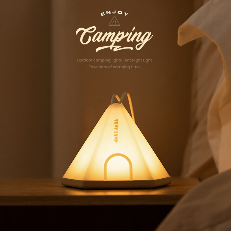 LED Night Light Touch Sensor Tent Hanging Table Lamp USB Charging Outdoor Traveling To Go Charms Projector Lights NINETY NIGHT   